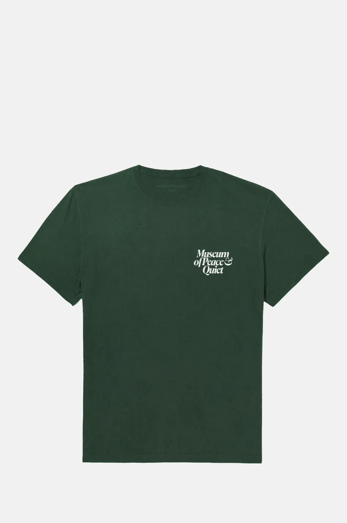 Forest Green Cotton Crewneck T-Shirt with Chest and Back Graphic Print - OEM